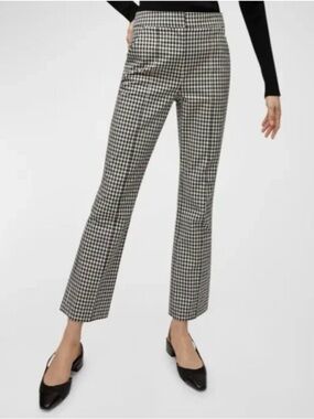 NWT Veronica Beard Tani Gingham Pant | Size 6 | Black/Ecru | Sold Out